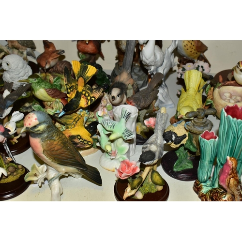 851 - THIRTY TWO BIRD ORNAMENTS, to include a Karl Ens bird, Beswick Baltimore Orioles 926, a nineteenth c... 