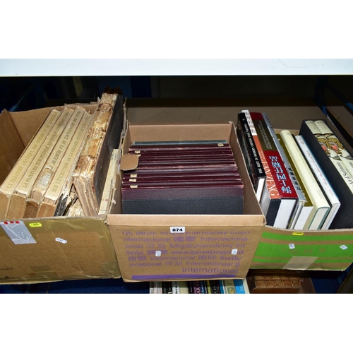 874 - ANTIQUARIAN ART BOOKS in two boxes to include eight volumes of Die Gross-Schmetterlinge der Erdel vo... 