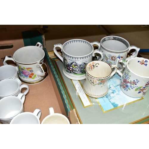 884 - SEVEN WADE POTTERY LIMITED EDITION REPRODUCTION LOVING CUPS AND MUGS PRODUCED FOR TAUNTON CIDER COMP... 