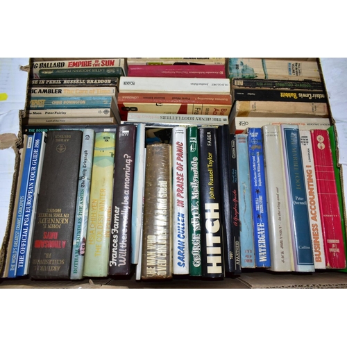 893 - BOOKS, four boxes containing approximately 130 miscellaneous titles including twenty-two Heron Publi... 