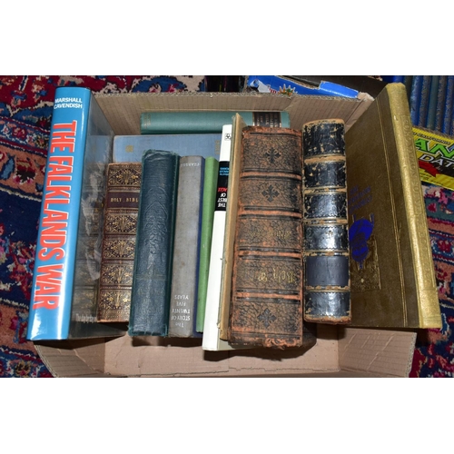 898 - BOOKS and Magazines, four boxes containing approximately seventy-five miscellaneous titles including... 