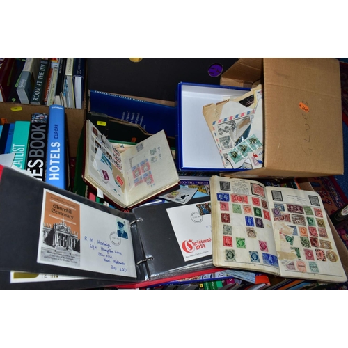 899 - TRAVEL BOOKS, Guides and Miscellaneous, five boxes containing over 200 titles featuring Guides to Co... 