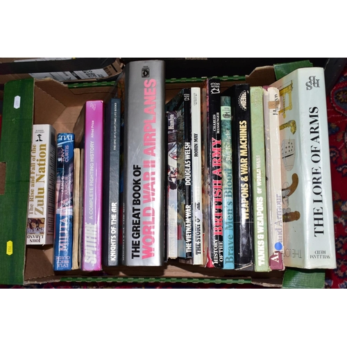 903 - NINE BOXES OF BOOKS AND MAGAZINES RELATING TO MILITARY ETC, to include Armourer Magazines, WWI and W... 