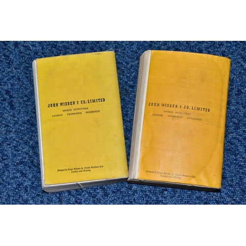 943 - WISDEN CRICKETERS' ALMANACK 1948 AND 1949, 85th and 86th editions, original limp cloth covers, good