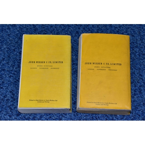 944 - WISDEN CRICKETERS' ALMANACK 1948 AND 1949, 85th and 86th editions, original limp cloth covers, good