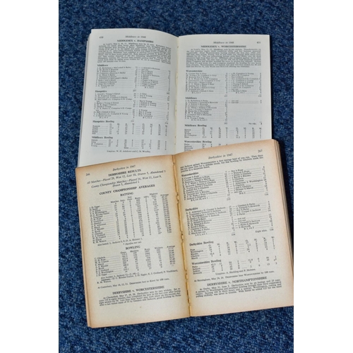 944 - WISDEN CRICKETERS' ALMANACK 1948 AND 1949, 85th and 86th editions, original limp cloth covers, good