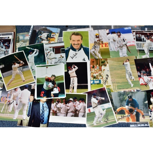 949 - CRICKET - SIGNED PHOTOGRAPHS, a collection of 110+ Cricket Photographs, mostly signed and measuring ... 