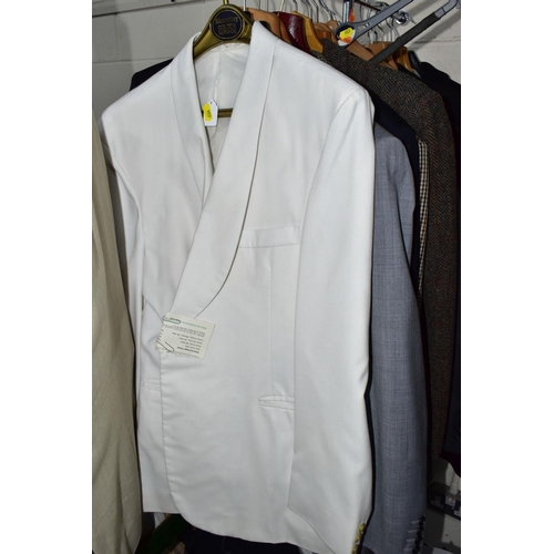 957 - A QUANTITY OF GENTLEMENS CLOTHING, including seven complete two piece suits and eight other jackets ... 