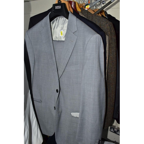 957 - A QUANTITY OF GENTLEMENS CLOTHING, including seven complete two piece suits and eight other jackets ... 