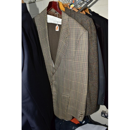 957 - A QUANTITY OF GENTLEMENS CLOTHING, including seven complete two piece suits and eight other jackets ... 