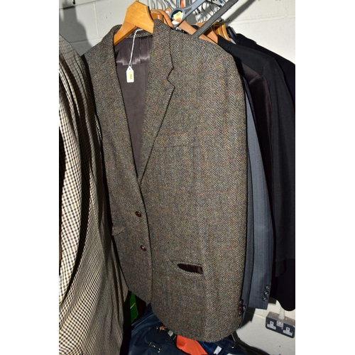 957 - A QUANTITY OF GENTLEMENS CLOTHING, including seven complete two piece suits and eight other jackets ... 