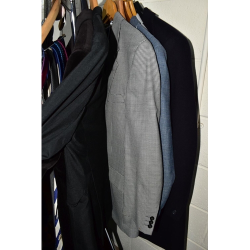 957 - A QUANTITY OF GENTLEMENS CLOTHING, including seven complete two piece suits and eight other jackets ... 