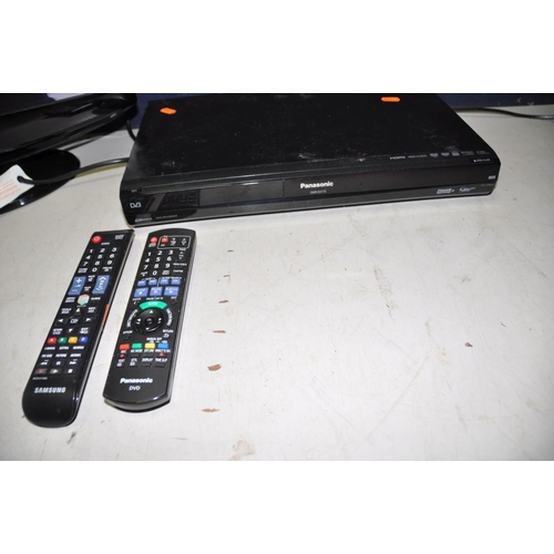 1253 - A SAMSUNG 19in TV model No LE19R86BD along with a Panasonic DVD recorder model No DMR-EX773, two rem... 