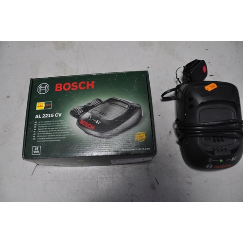 1287 - A BOSCH CORDLESS LEAF BLOWER with original box but no charger model No ALB18LI along with two Bosch ... 