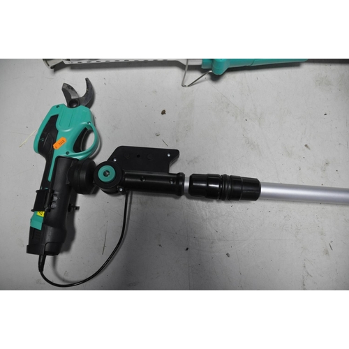 1289 - A BERGMAN CORDLESS BRANCH CUTTER/PRUNER with extension pole but no charger model No ZOE-7.2LD-15M/A ... 