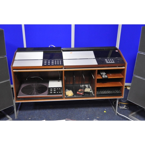 1293 - A COLLECTION OF 1980s BANG AND OLUFSEN HI FI EQUIPMENT comprising a Beomaster 8000 tuner amplifier (... 