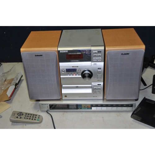 1298 - A COLLECTION OF SONY HI FI EQUIPMENT comprising of a CDX-GT-300 car stereo (appears to be brand new ... 