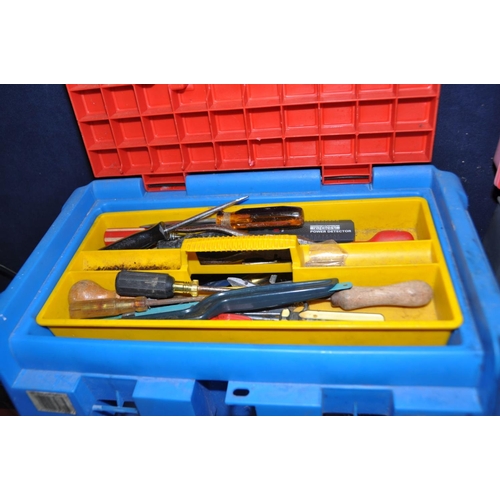 1315 - SIX BOXES OF TOOLS including a Black and Decker drill (PAT pass and working), an untested vintage Bl... 