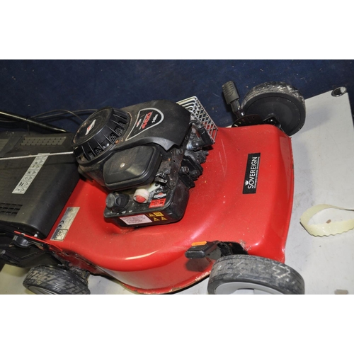 1317 - A SOVEREIGN PETROL LAWN MOWER with a Briggs and Stratton 450 series engine (engine pulls freely but ... 