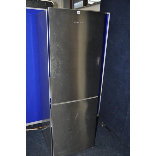 1319 - A GRUNDIG FRIDGE FREEZER model No GKN16715X, 60cm width x 64cm depth x 174cm height (PAT pass and wo... 