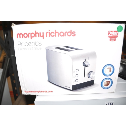 1329 - A RUSSELL HOBBS MICROWAVE model No RHEM2301, a Prima hotplate model No PSH100BL, a Morphy Richards a... 