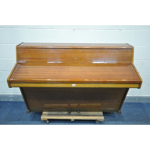 1669 - A MONINGTON & WESTON MAHOGANY CASED OVERSTUNG UPRIGHT PIANO, serial number 72975