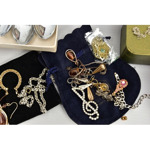 120 - A BOX OF ASSORTED ITEMS, to include a box watch with two ladies fashion wristwatches, a boxed set of... 