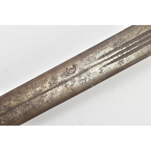 199 - A MEDIEVAL STYLE SWORD, POSSIBLY EUROPEAN IN MANUFACTURE IN THE KASKARAS STYLE, the blade is approxi... 