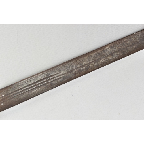 199 - A MEDIEVAL STYLE SWORD, POSSIBLY EUROPEAN IN MANUFACTURE IN THE KASKARAS STYLE, the blade is approxi... 