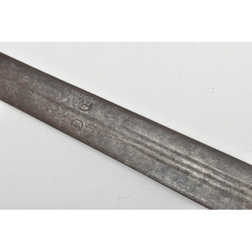 199 - A MEDIEVAL STYLE SWORD, POSSIBLY EUROPEAN IN MANUFACTURE IN THE KASKARAS STYLE, the blade is approxi... 