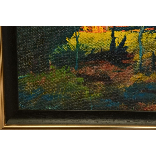 417 - ROLF HARRIS (AUSTRALIA 1930) 'BUSH SUNSET', a signed limited edition print of a landscape, 12/195 wi... 