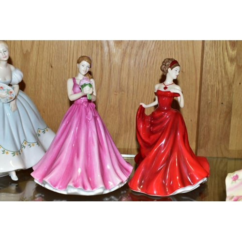431 - FIVE ROYAL DOULTON LADY FIGURES, comprising 'Flowers of Love' HN3709, 'Pretty Ladies -For My Love' H... 