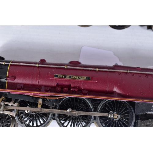 10 - THREE BOXED HORNBY DUBLO DUCHESS CLASS LOCOMOTIVES, all have been repainted, renumbered and renamed ... 