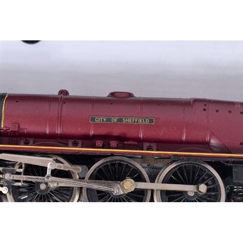 10 - THREE BOXED HORNBY DUBLO DUCHESS CLASS LOCOMOTIVES, all have been repainted, renumbered and renamed ... 