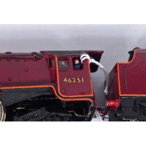 10 - THREE BOXED HORNBY DUBLO DUCHESS CLASS LOCOMOTIVES, all have been repainted, renumbered and renamed ... 