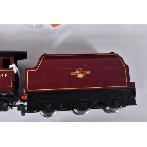 10 - THREE BOXED HORNBY DUBLO DUCHESS CLASS LOCOMOTIVES, all have been repainted, renumbered and renamed ... 