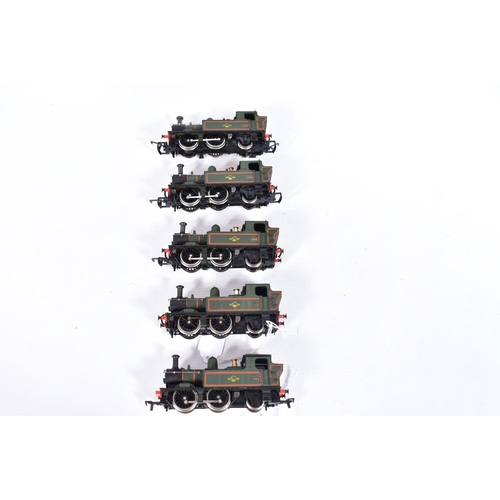 25 - FIVE BOXED AIRFIX OO GAUGE CLASS 14XX TANK LOCOMOTIVES, all are No.1466, in B.R. lined green livery ... 