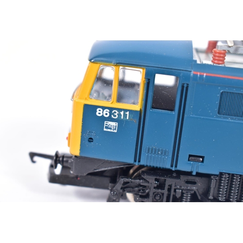 33 - THREE BOXED HORNBY RAILWAYS OO GAUGE CLASS 86 LOCOMOTIVES, all have been renamed and renumbered to a... 