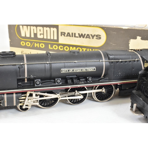 43 - A BOXED WRENN OO GAUGE DUCHESS CLASS LOCOMOTIVE, 'City of Stoke on Trent' No.6254, L.M.S. lined blac... 