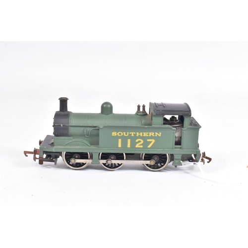 56 - THREE BOXED WRENN OO GAUGE CLASS R1 TANK LOCOMOTIVES, No.1127, S.R. green livery (W2207), renumbered... 