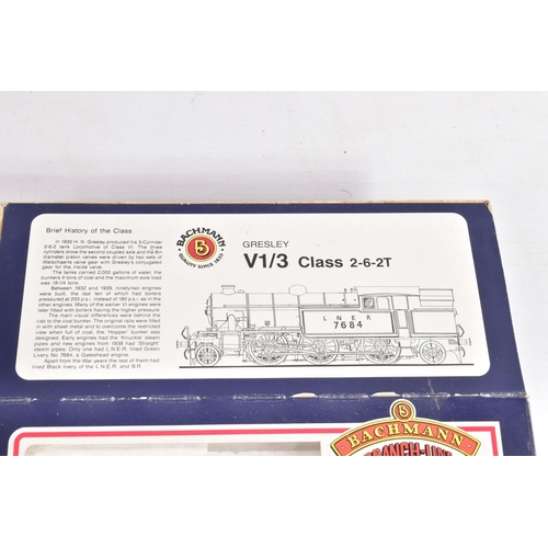 63 - TWO BOXED BACHMANN OO GAUGE TANK LOCOMOTIVES, Ivatt class 2 No.41221 (31-450) and V1 class No.67664 ... 