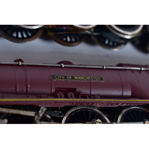 7 - THREE BOXED HORNBY DUBLO DUCHESS CLASS LOCOMOTIVES, all have been repainted, renumbered and renamed ... 