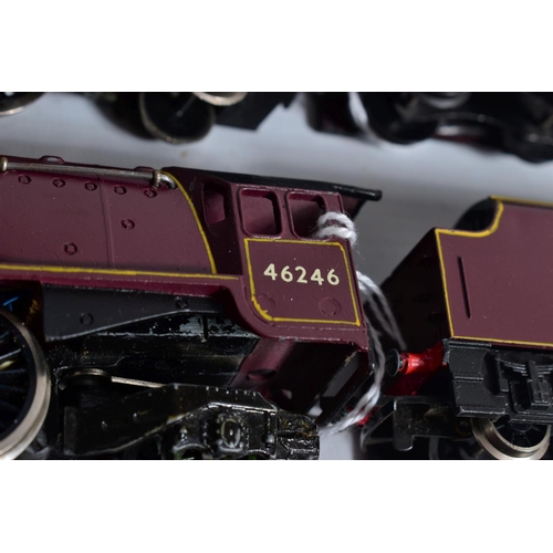 7 - THREE BOXED HORNBY DUBLO DUCHESS CLASS LOCOMOTIVES, all have been repainted, renumbered and renamed ... 