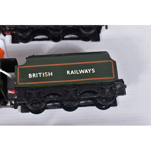 9 - THREE BOXED HORNBY DUBLO DUCHESS CLASS LOCOMOTIVES, all have been repainted, renumbered and renamed ... 