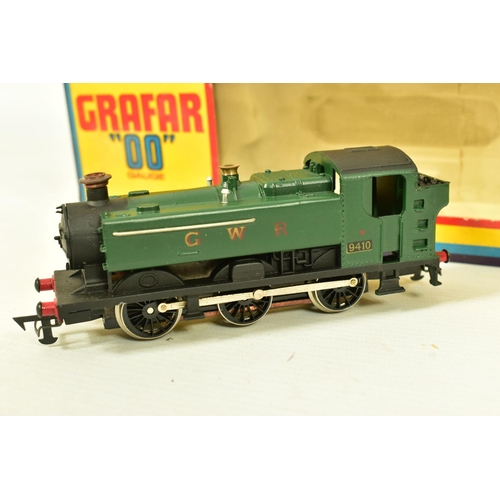 66 - FOUR BOXED GRAHAM FARISH OO GAUGE CLASS 94XX PANNIER TANK LOCOMOTIVES, all No.9410, two in G.W.R. gr... 