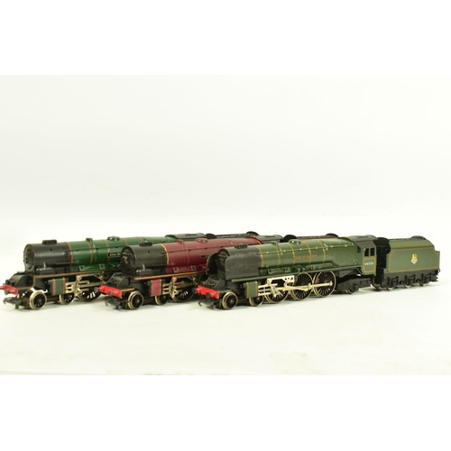 71 - THREE BOXED HORNBY RAILWAYS OO GAUGE DUCHESS CLASS LOCOMOTIVES, all have been repainted and/or renam... 