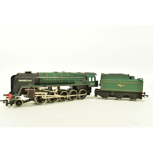 80 - FIVE BOXED HORNBY RAILWAYS OO GAUGE B.R. LOCOMOTIVES, three Britannia class 2 x 'Britannia' No.70000... 