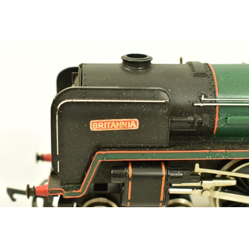 80 - FIVE BOXED HORNBY RAILWAYS OO GAUGE B.R. LOCOMOTIVES, three Britannia class 2 x 'Britannia' No.70000... 