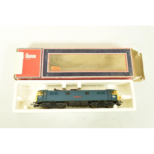 85 - FIVE BOXED LIMA OO GAUGE CLASS 87 LOCOMOTIVES, 3 x 'City of London' No.87 005 (L205125), one with na... 