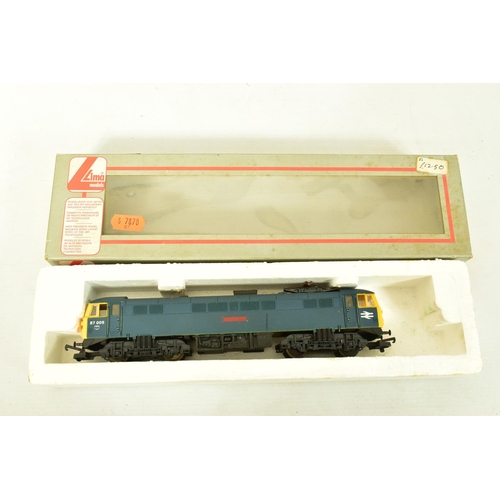 85 - FIVE BOXED LIMA OO GAUGE CLASS 87 LOCOMOTIVES, 3 x 'City of London' No.87 005 (L205125), one with na... 